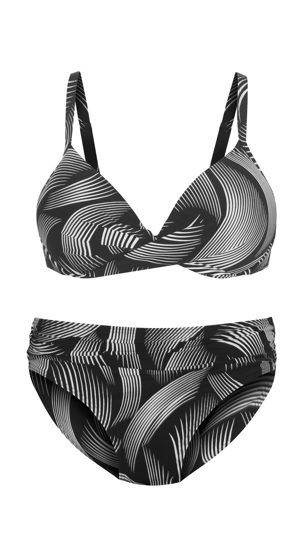 Ribbon Wrap Dual Cup U/W (B/C, D/DD & E/F cup) & Ruched Front Pant - Bare Essentials