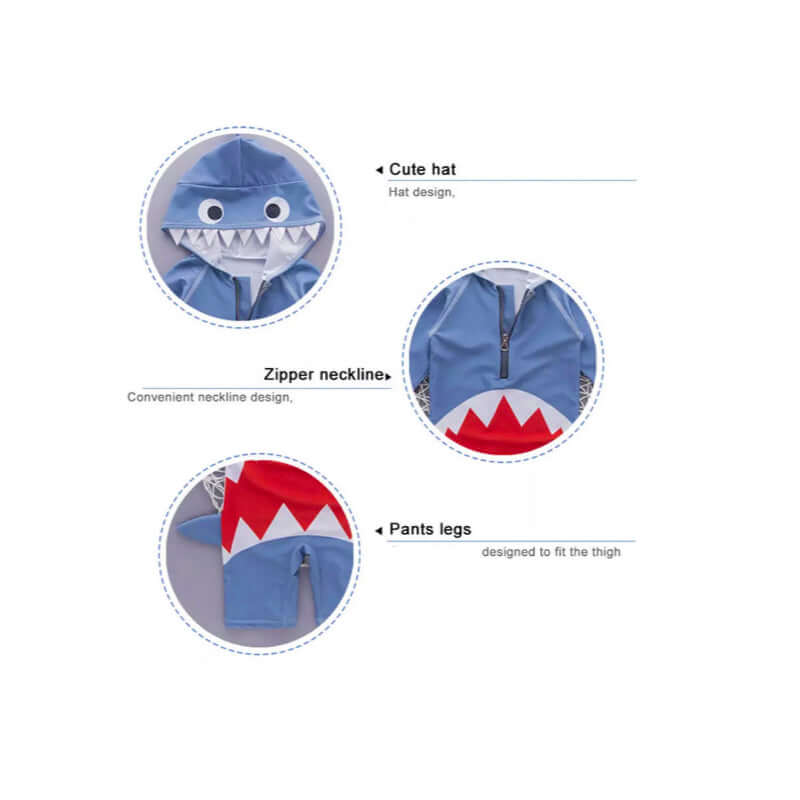 Shark One Piece Kids Swimwear (Unisex) - Bare Essentials