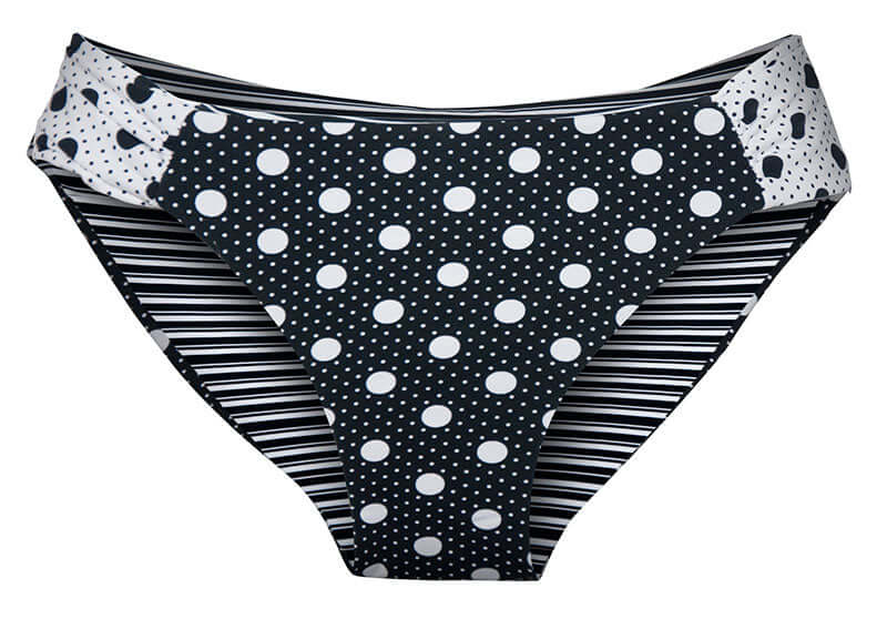 Spots 'N Stripes U/W Halter (DD/E) & Ruched Side Hipster - Bare Essentials