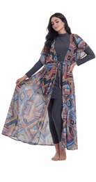 5 - Piece Marrakech Mosaic Belted Burkini Set - Bare Essentials