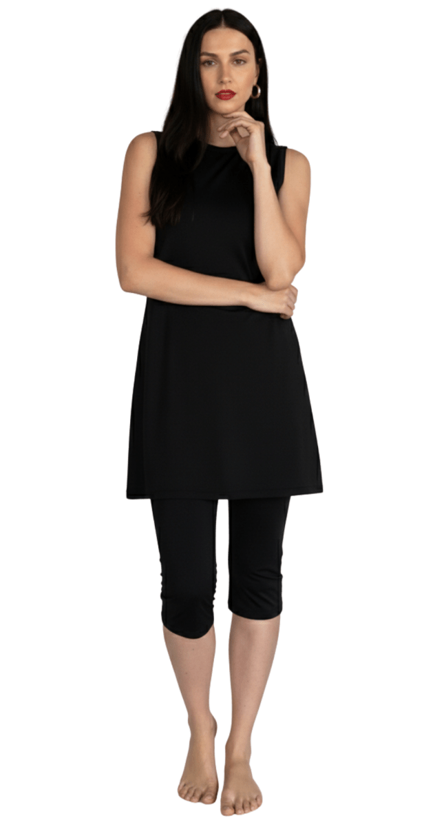 7 - Piece Zebra Print Burkini Set - Bare Essentials