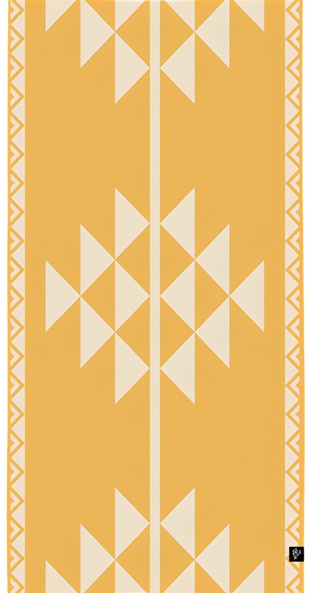 Al Sadu Bamboo Beach Towel (Yellow) - Bare Essentials