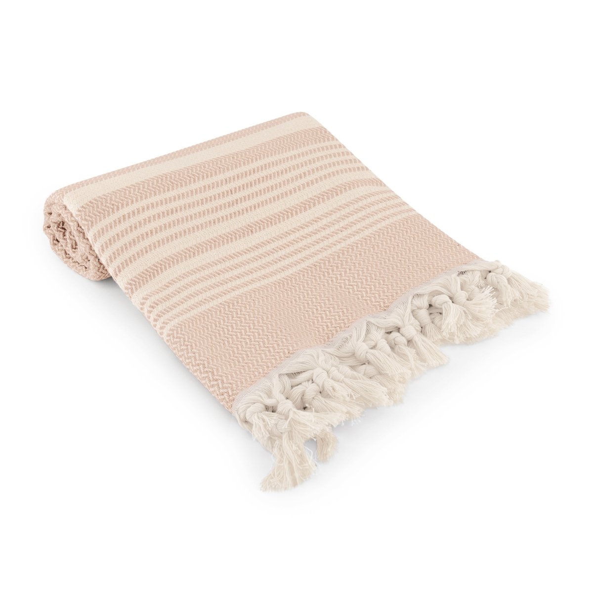 Alba Beige Organic Turkish Beach Towel - Bare Essentials