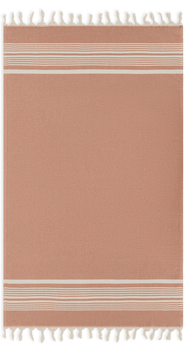 Alba Red Organic Turkish Beach Towel - Bare Essentials