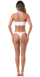 Beatriz Bandeau Brazilian Bikini – White - Bare Essentials