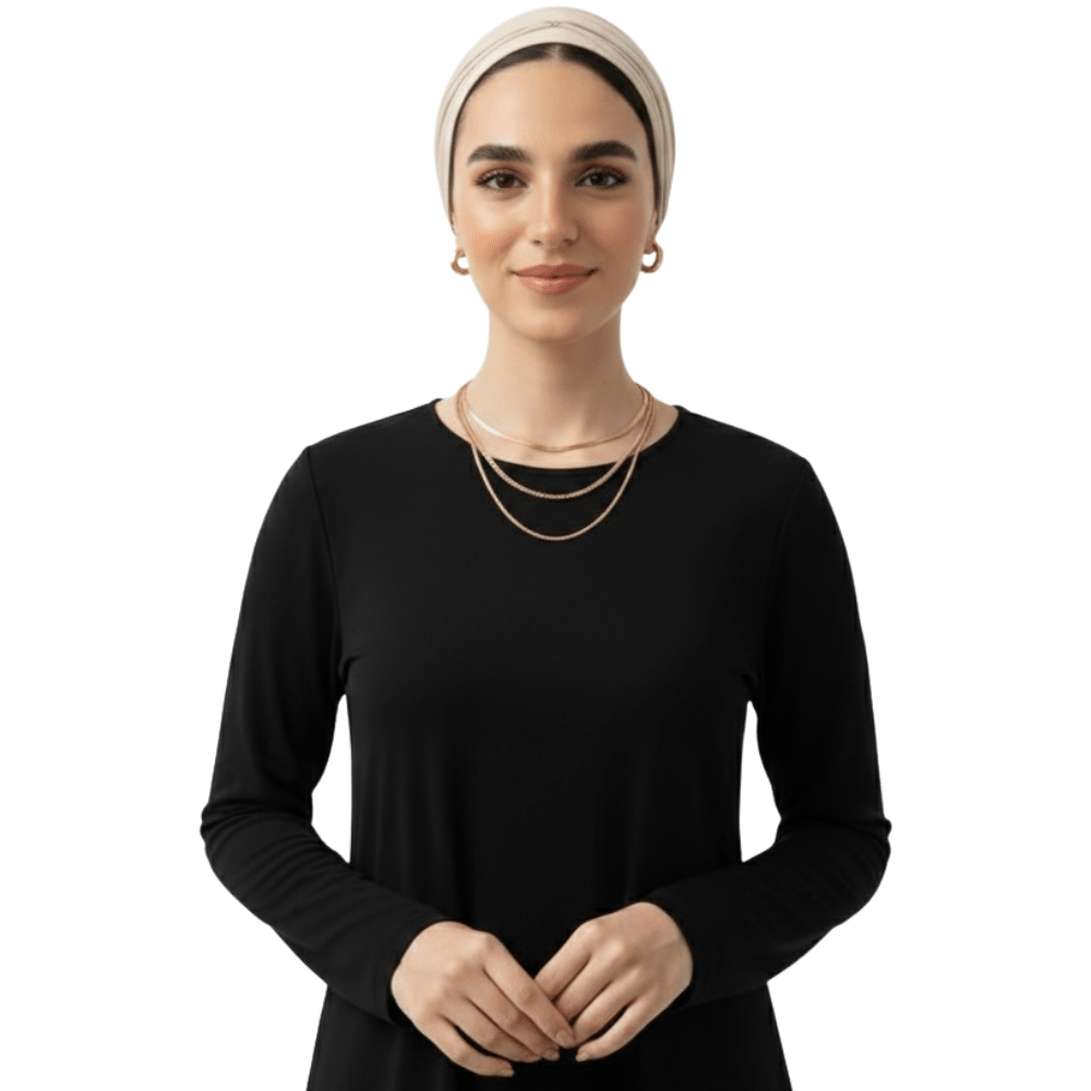 Beige Swim Turban - Bare Essentials