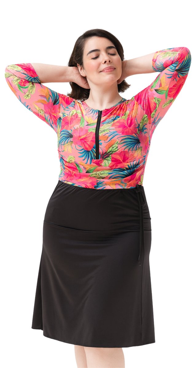 Black A - Line Swim Skirt - Bare Essentials