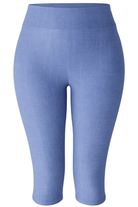 Blue denim swim tights modest mix and match swimwear Dubai Bare Essentials