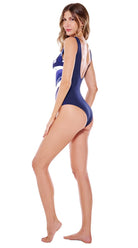 Body Localizado High Neck Swimsuit (Navy) - Bare Essentials