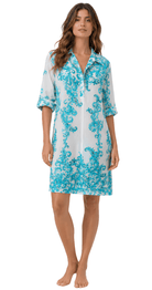 Capri Cotton Shirt Dress - Bare Essentials