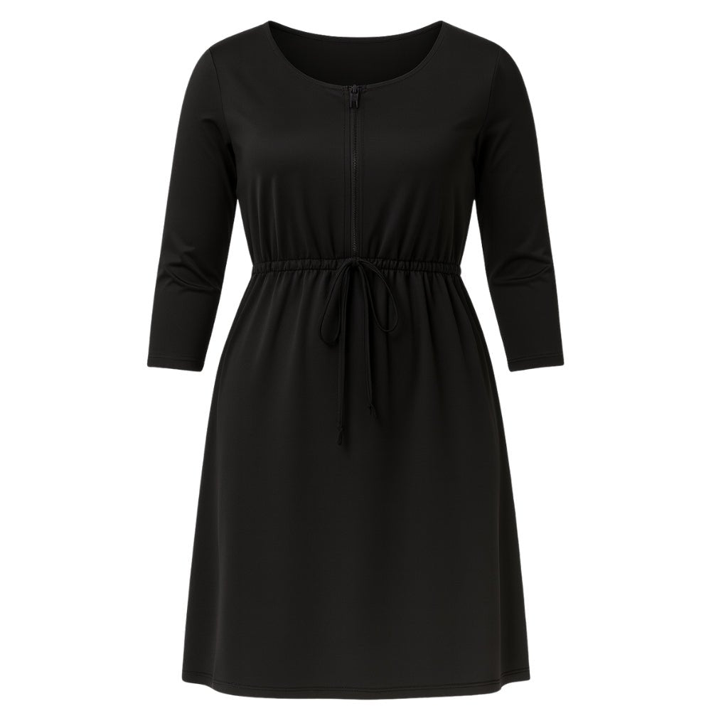 Classic Black A - Line Swim Dress - Bare Essentials