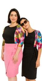 Colorful Spotted Sleeved Swimsuits - Bare Essentials