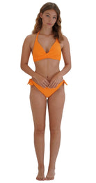 Contours Multi - Fit Wrap Tri Top & Wide Tie Side Pant (Orange) - Bare Essentials