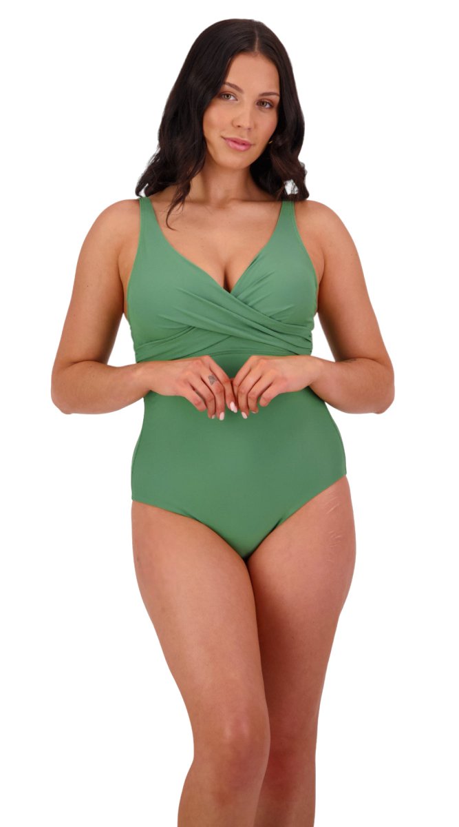 Contours U/W Wrap Suit - DD/E & F/G cup (Khaki) - Bare Essentials