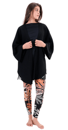 Crinckled Kimono (Black) - Bare Essentials