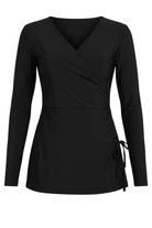 Black croise burkini top mix and match modest swimwear Dubai