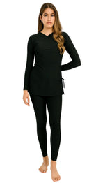 Croise Swim Top (Black) - Bare Essentials