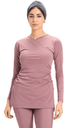 Croise Swim Top (Dusty Mauve) - Bare Essentials