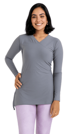 Croise Swim Top (Grey) - Bare Essentials