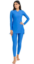 Croise Swim Top (Mandarin Blue) - Bare Essentials