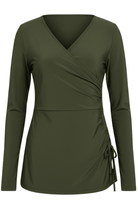 Olive green croise burkini top mix and match modest swimwear Dubai