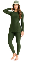 Croise Swim Top (Olive Green) - Bare Essentials