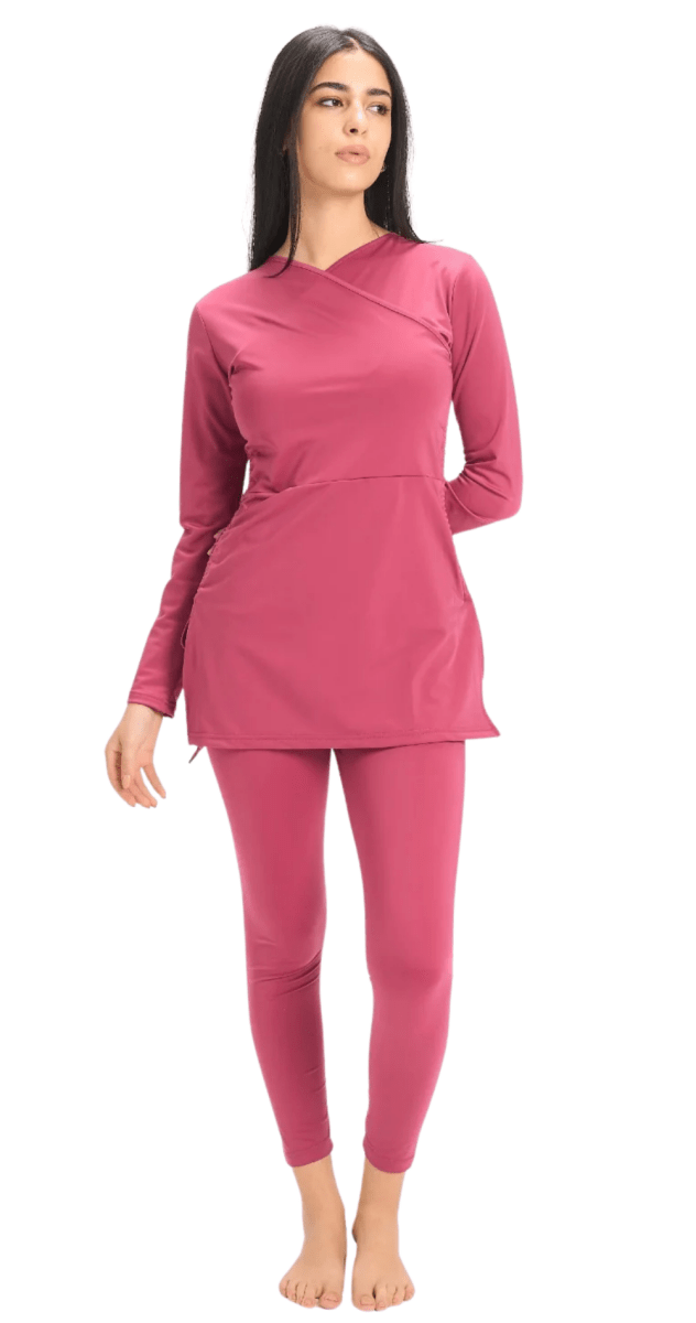 Croise Swim Top (Ruby) - Bare Essentials