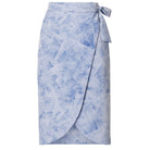 Denim Print Wrap Skirt - Bare Essentials