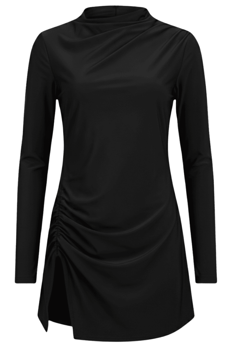 Drape Swim Top (Black) - Bare Essentials