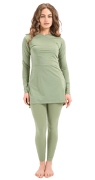 Drape Swim Top (Hedge Green) - Bare Essentials