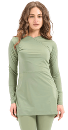 Drape Swim Top (Hedge Green) - Bare Essentials
