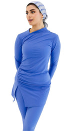 Drape Swim Top (Mandarin Blue) - Bare Essentials
