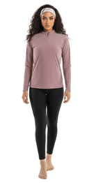 Long sleeve dusty mauve rashguard Dubai mix and match swim leggings