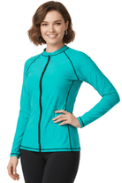 Mint UV zip front rashguard modest swimwear Dubai