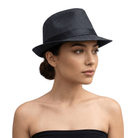 Fedora Style Straw Hat (Black) - Bare Essentials