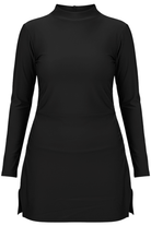 Black high neck burkini top mix and match modest swimwear Dubai