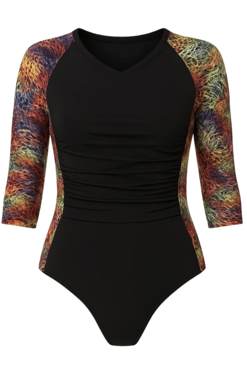 Jungle Sea - print Sleeved Swimsuits - Bare Essentials