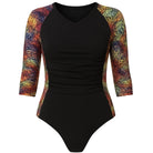Jungle Sea - print Sleeved Swimsuits - Bare Essentials
