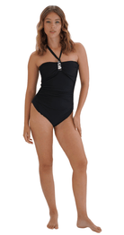 Kylie Reversible Ruched Bandeau Suit - Bare Essentials