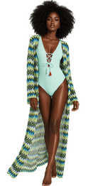 Lagoon Breeze Long Beach Cover-Up Kimono - Bare Essentials