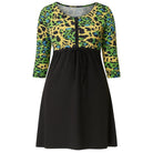 Leopard Print A - Line Swim Dress - Bare Essentials