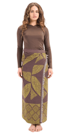 Lime Petals Linen Pareo (Brown) - Bare Essentials