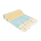 Linia Blue and Yellow Organic Turkish Beach Towel - Bare Essentials