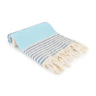 Linia Navy & Blue Organic Turkish Beach Towel - Bare Essentials
