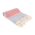 Linia Navy & Red Organic Turkish Beach Towel - Bare Essentials