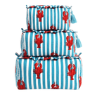 Lobster Love Pouch Pouch Set (Turquoise) - Bare Essentials