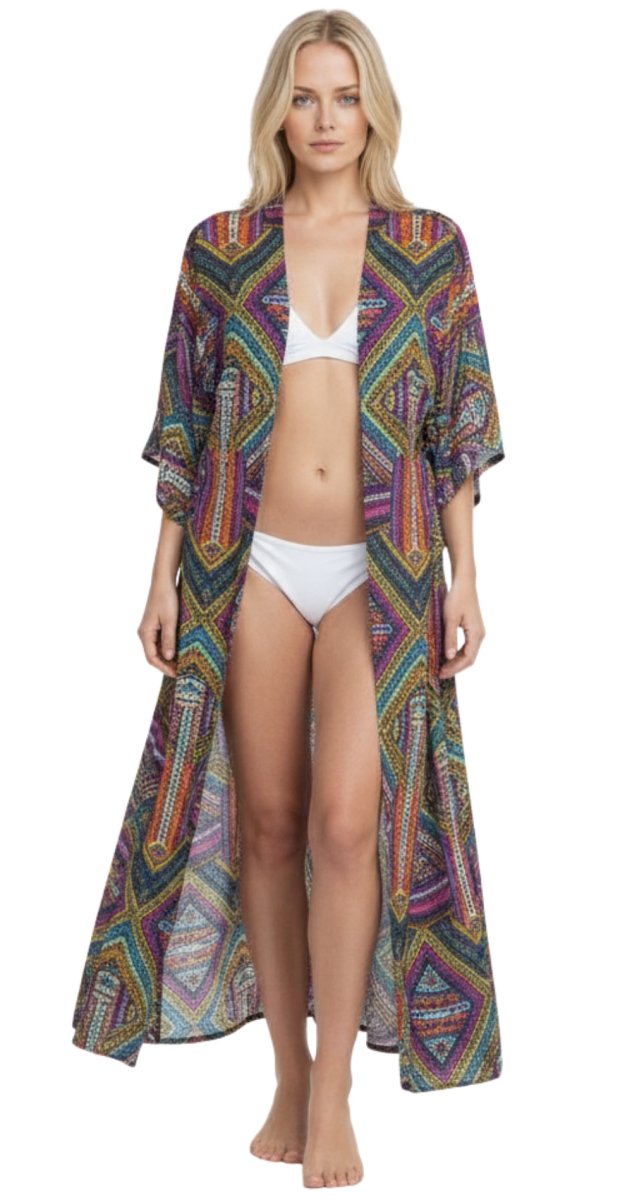 Marrakesh Mosaic Maxi Kaftan Cover - Up - Bare Essentials