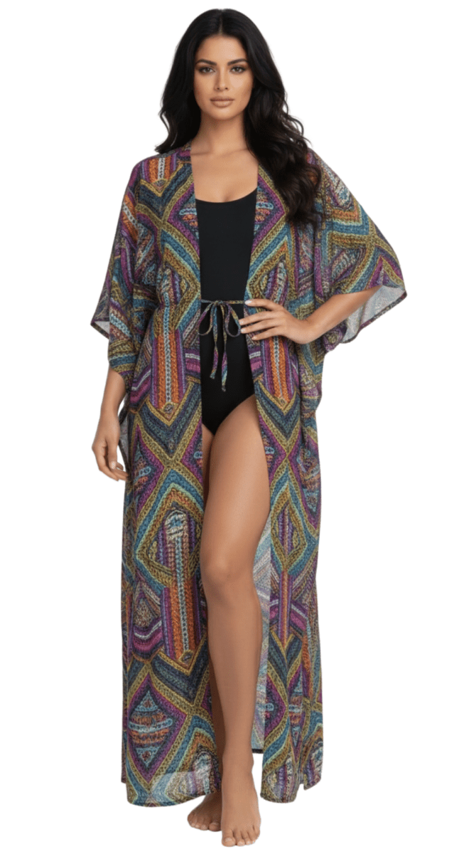 Marrakesh Mosaic Maxi Kaftan Cover - Up - Bare Essentials