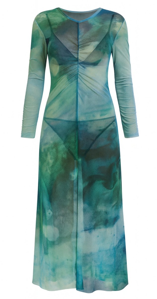 Mesh Dress Earthy Green - Bare Essentials