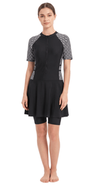 Noir Mosaic Swim Dress - Bare Essentials
